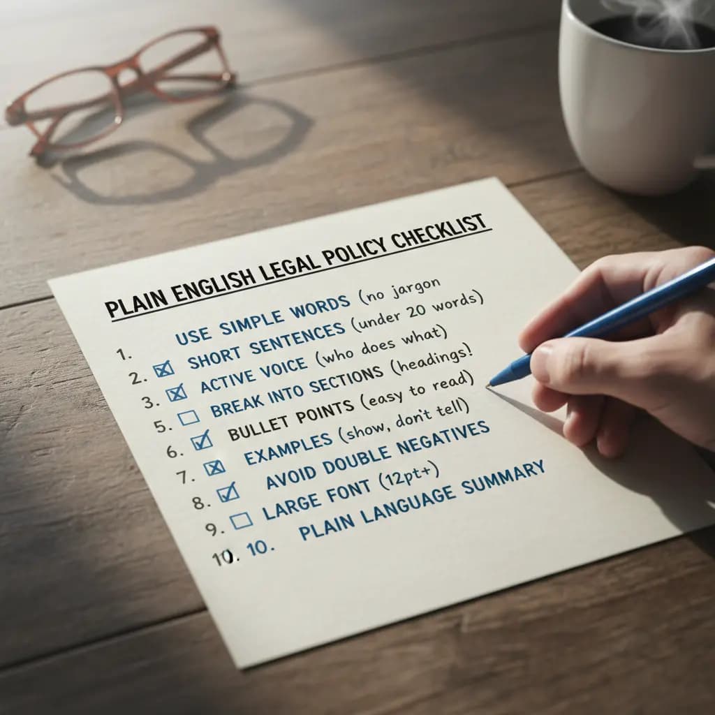 Plain English and reading-level workflow illustration